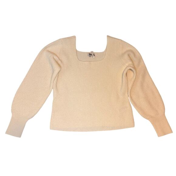 Madewell Wool Cashmere Square Neck Ribbed Pullover Sweater XL NWT - Picture 6 of 9